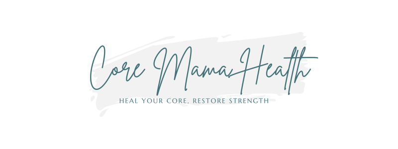 core mama health written in sage green